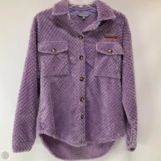 Jacket Shirt By Simply Southern In Purple, Size: S