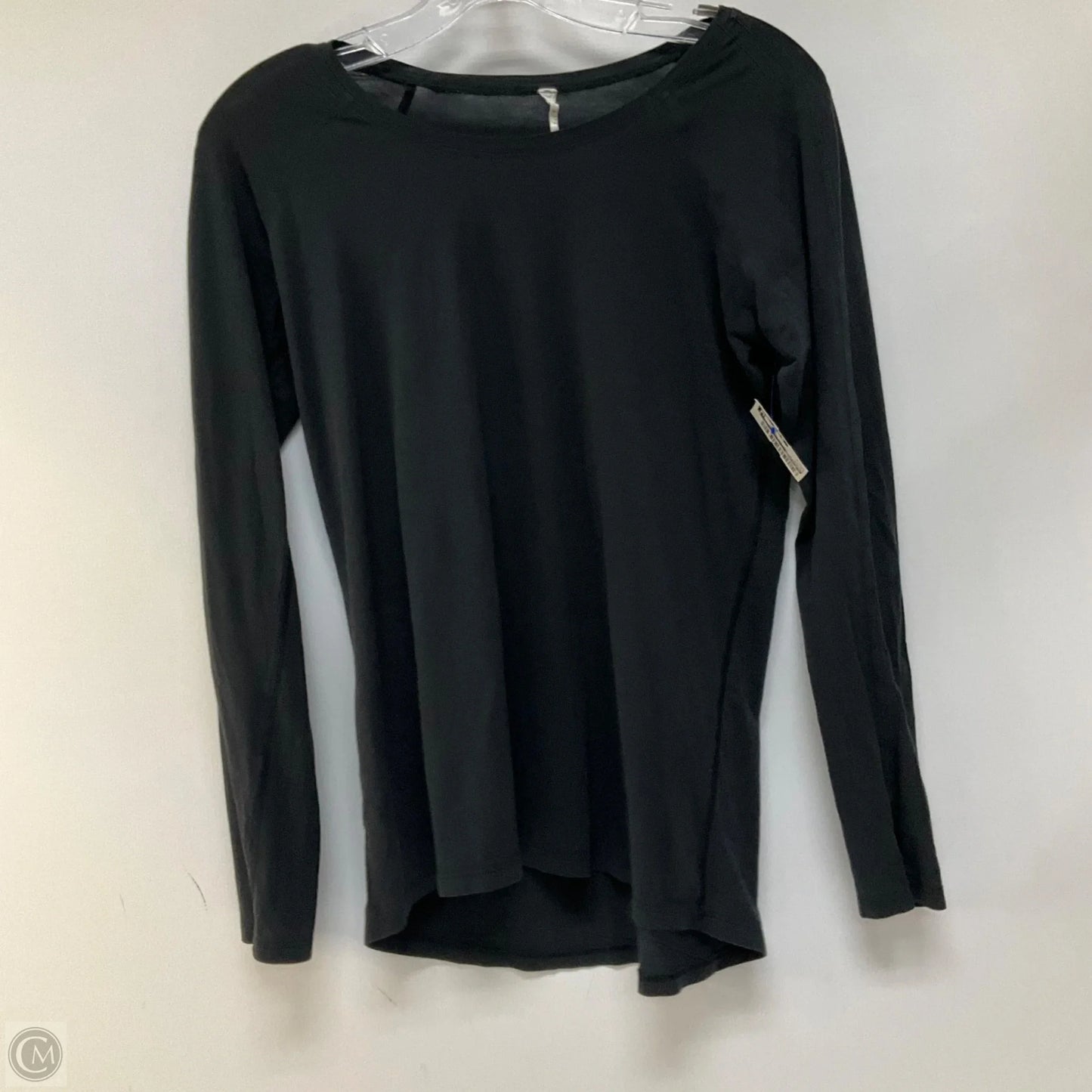 Athletic Top Long Sleeve Collar By Lululemon In Black, Size: 4