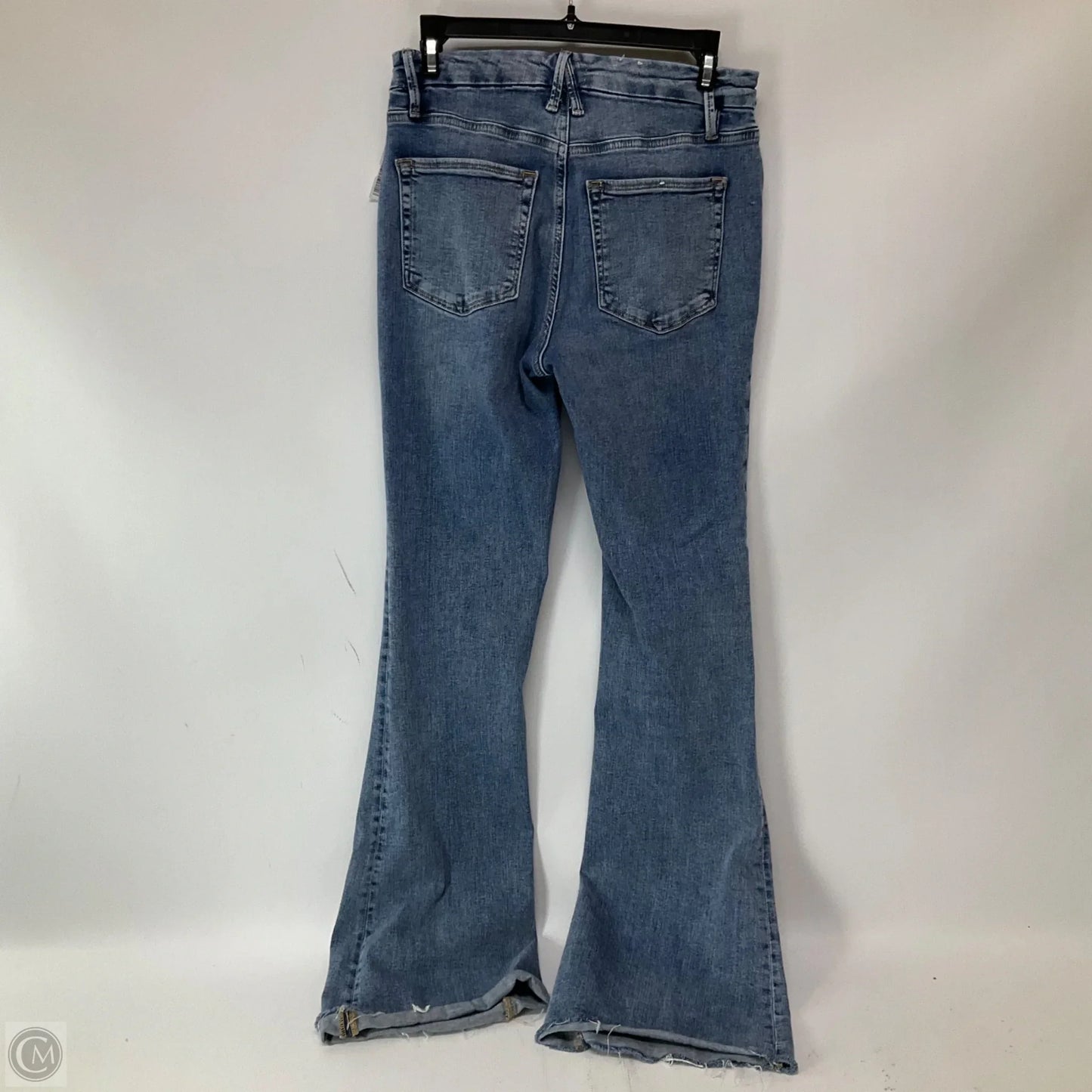 Jeans Flared By Good American In Blue Denim, Size: 6