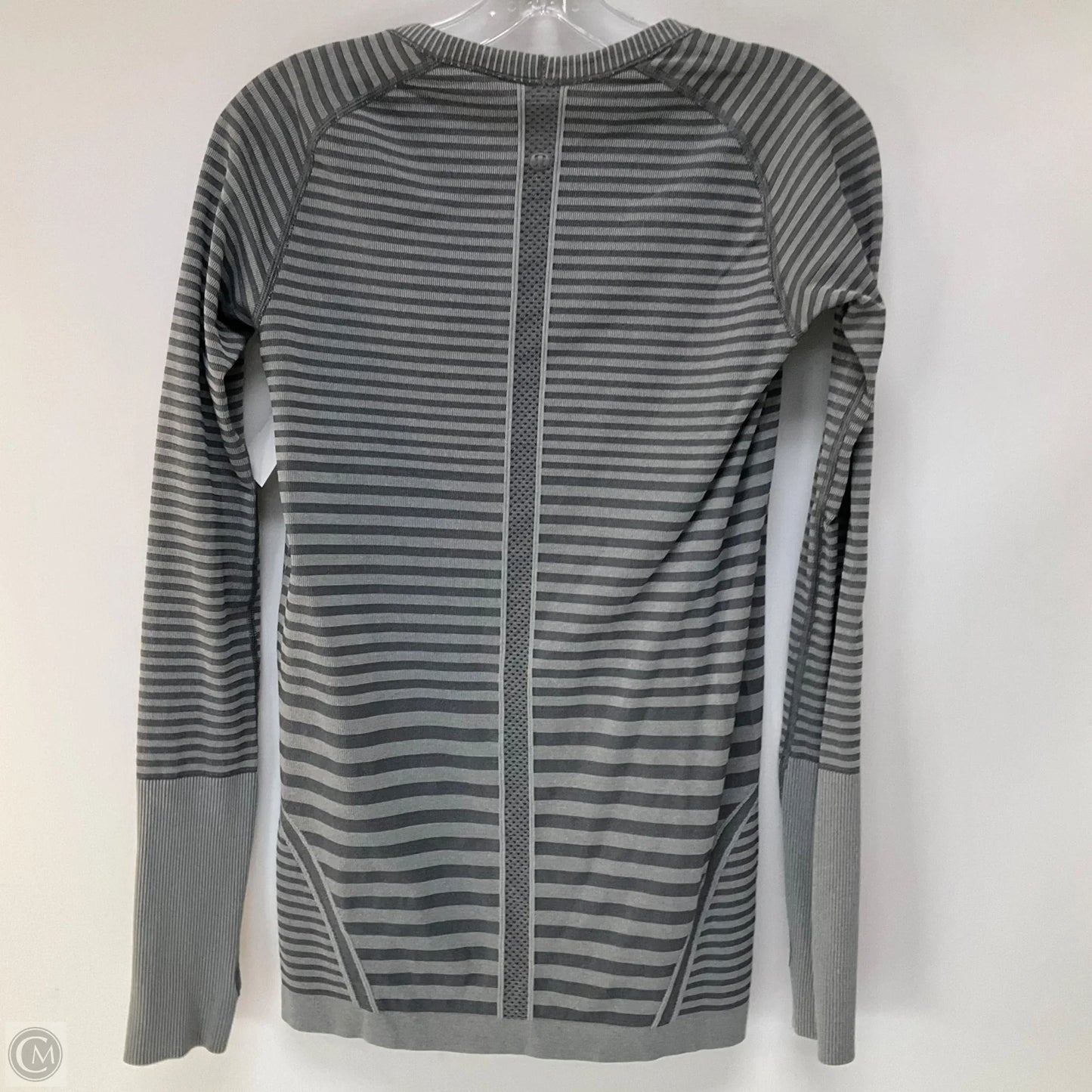 Athletic Top Long Sleeve Crewneck By Lululemon In Striped Pattern, Size: 8