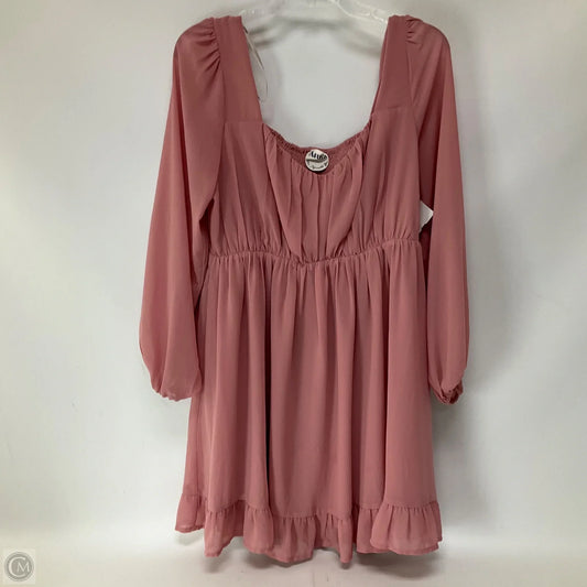 Dress Casual Short By Arula In Pink, Size: L