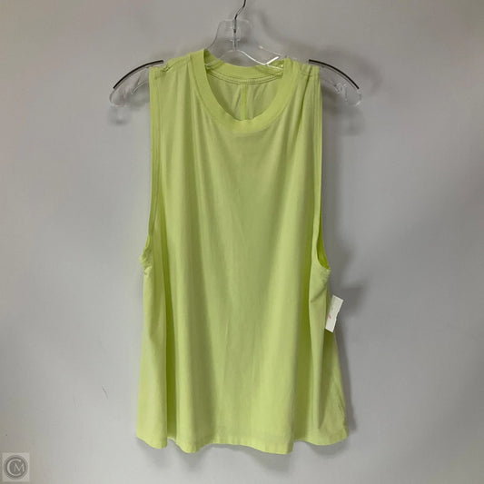 Athletic Tank Top By Lululemon In Yellow, Size: 12