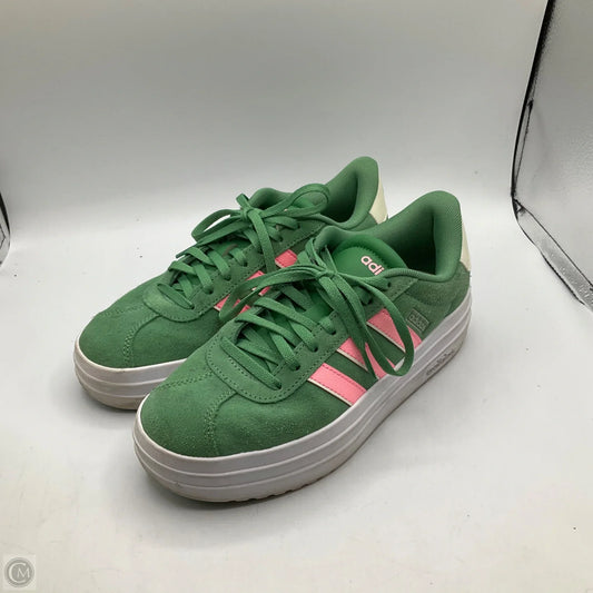 Shoes Sneakers By Adidas In Green & Pink, Size: 7