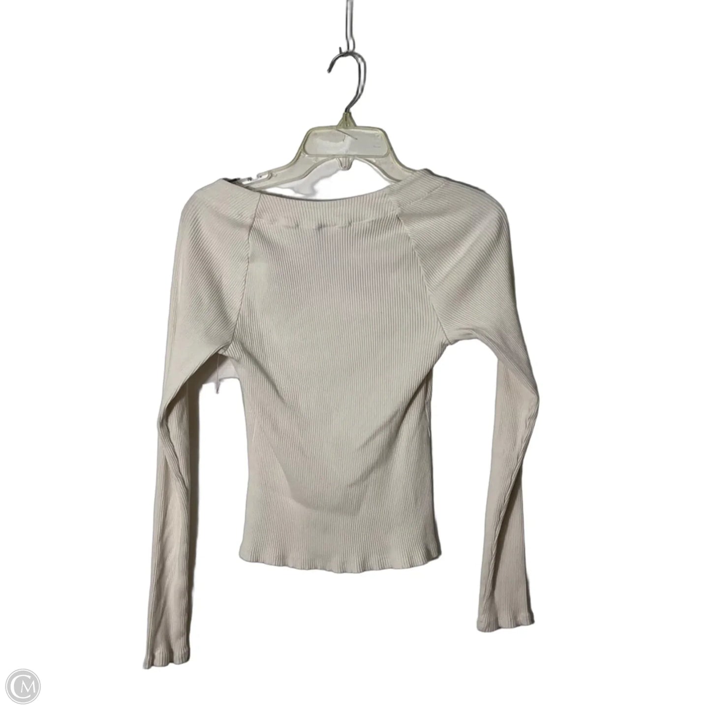 Top Long Sleeve By Anthropologie In White, Size: L