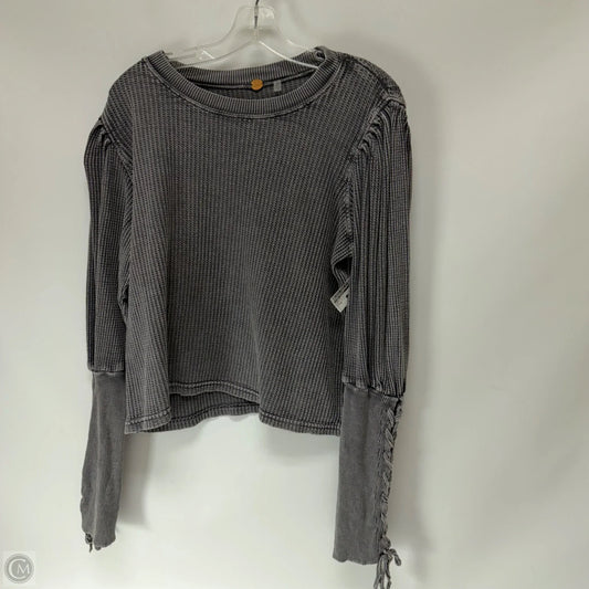 Top Long Sleeve By Free People In Grey, Size: M