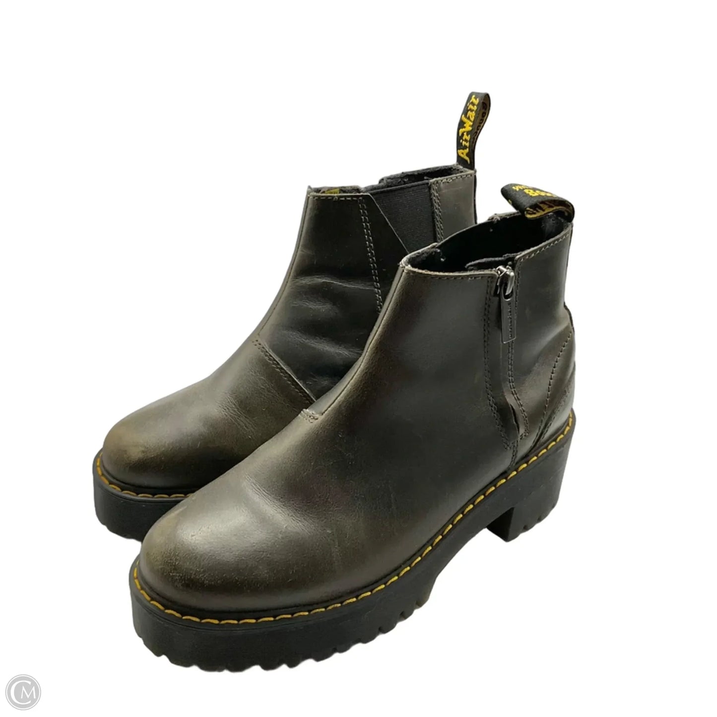 Boots Ankle Heels By Dr Martens In Brown, Size: 8