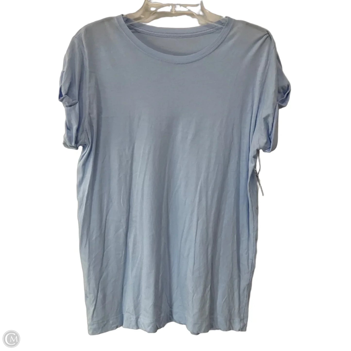 Athletic Top Short Sleeve By Lululemon In Blue, Size: 8