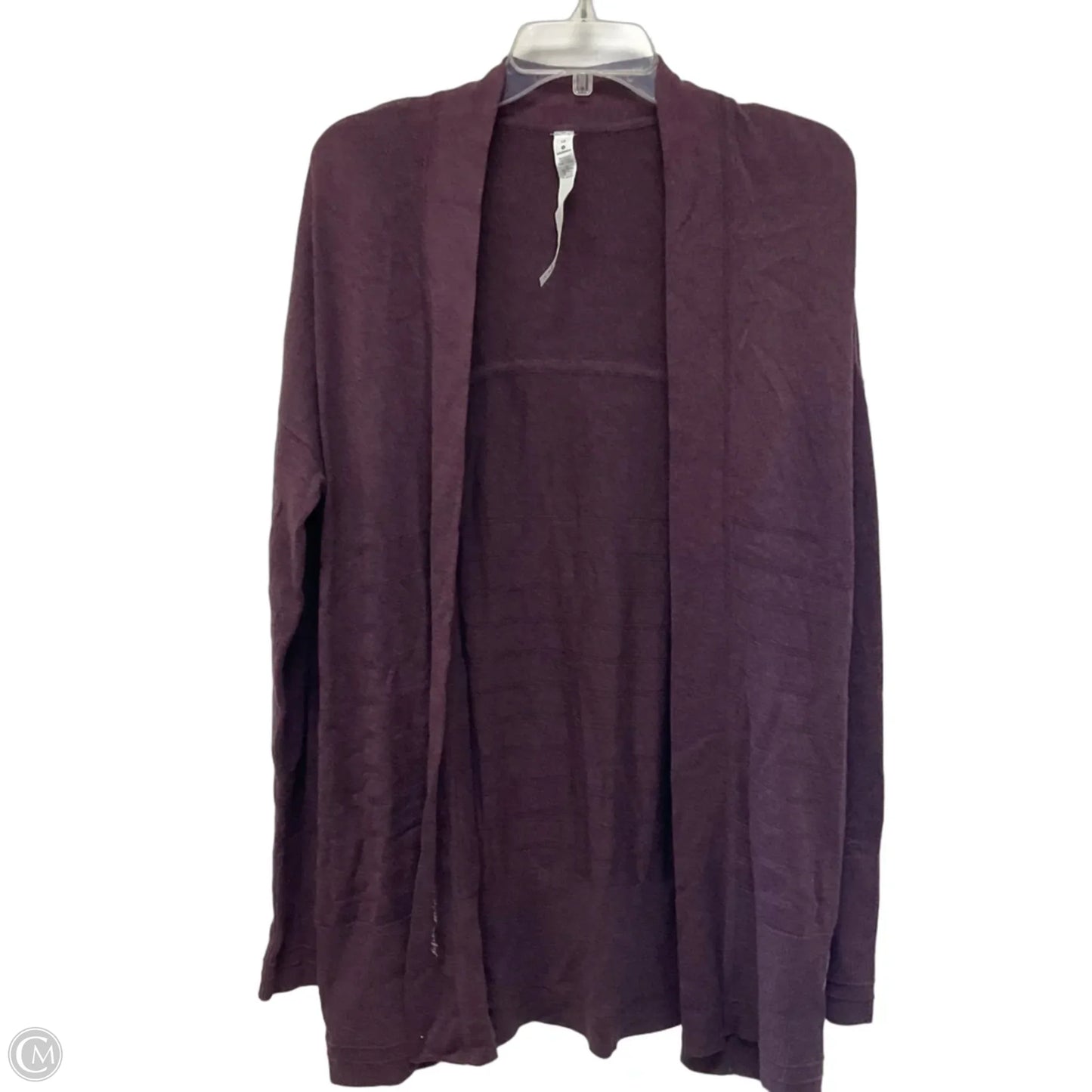 Sweater Cardigan By Lululemon In Maroon, Size: 10