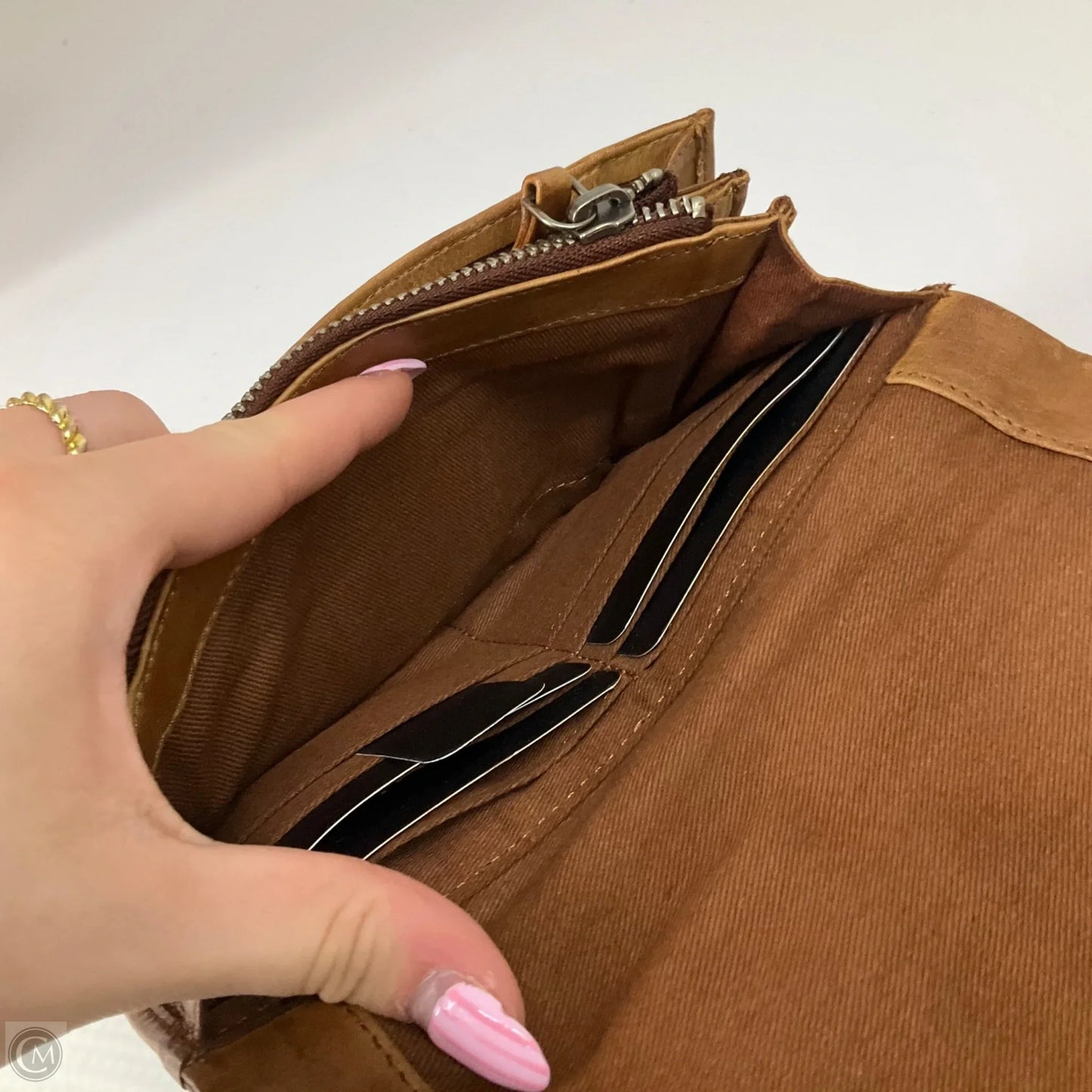 Wallet Leather By Cma, Size: Medium