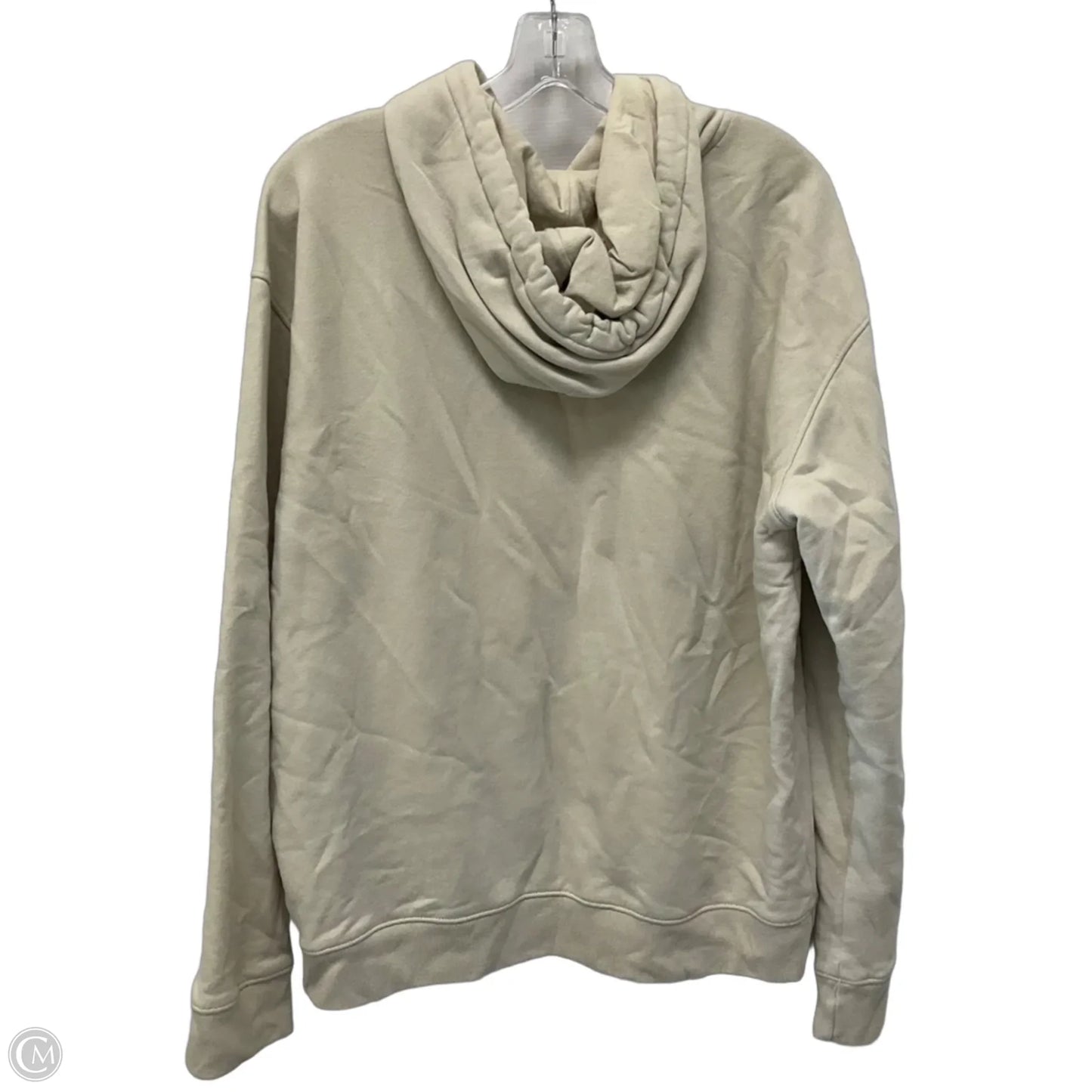 Sweatshirt Hoodie By Abercrombie And Fitch In Cream, Size: L