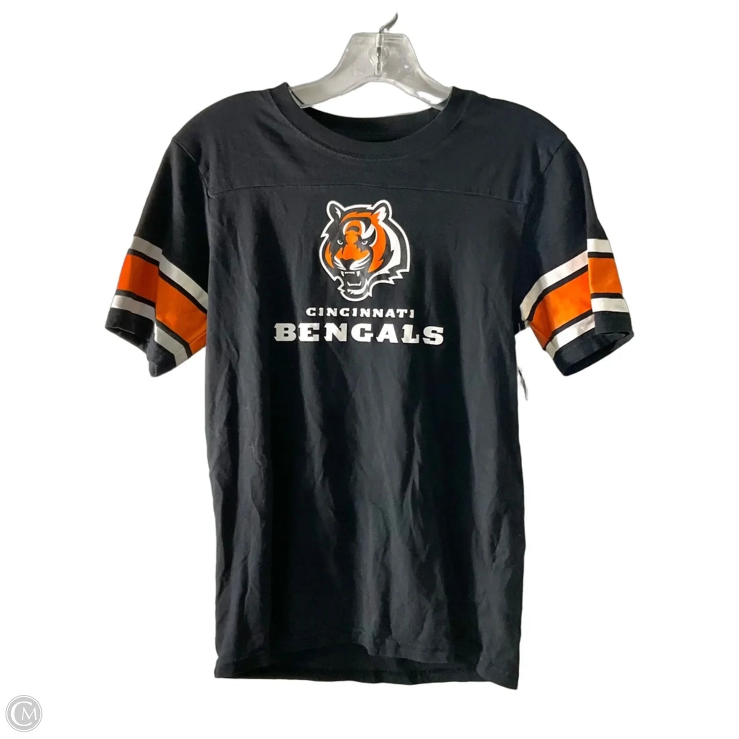 Athletic Top Short Sleeve By Nfl In Black, Size: L