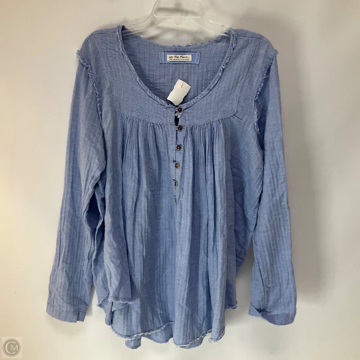 Top Long Sleeve By We The Free In Blue, Size: L