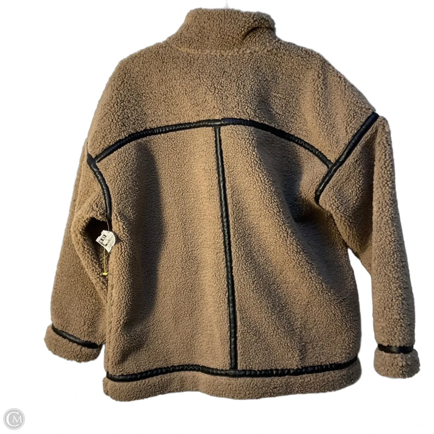 Jacket Fleece By Abercrombie And Fitch In Black & Brown, Size: M