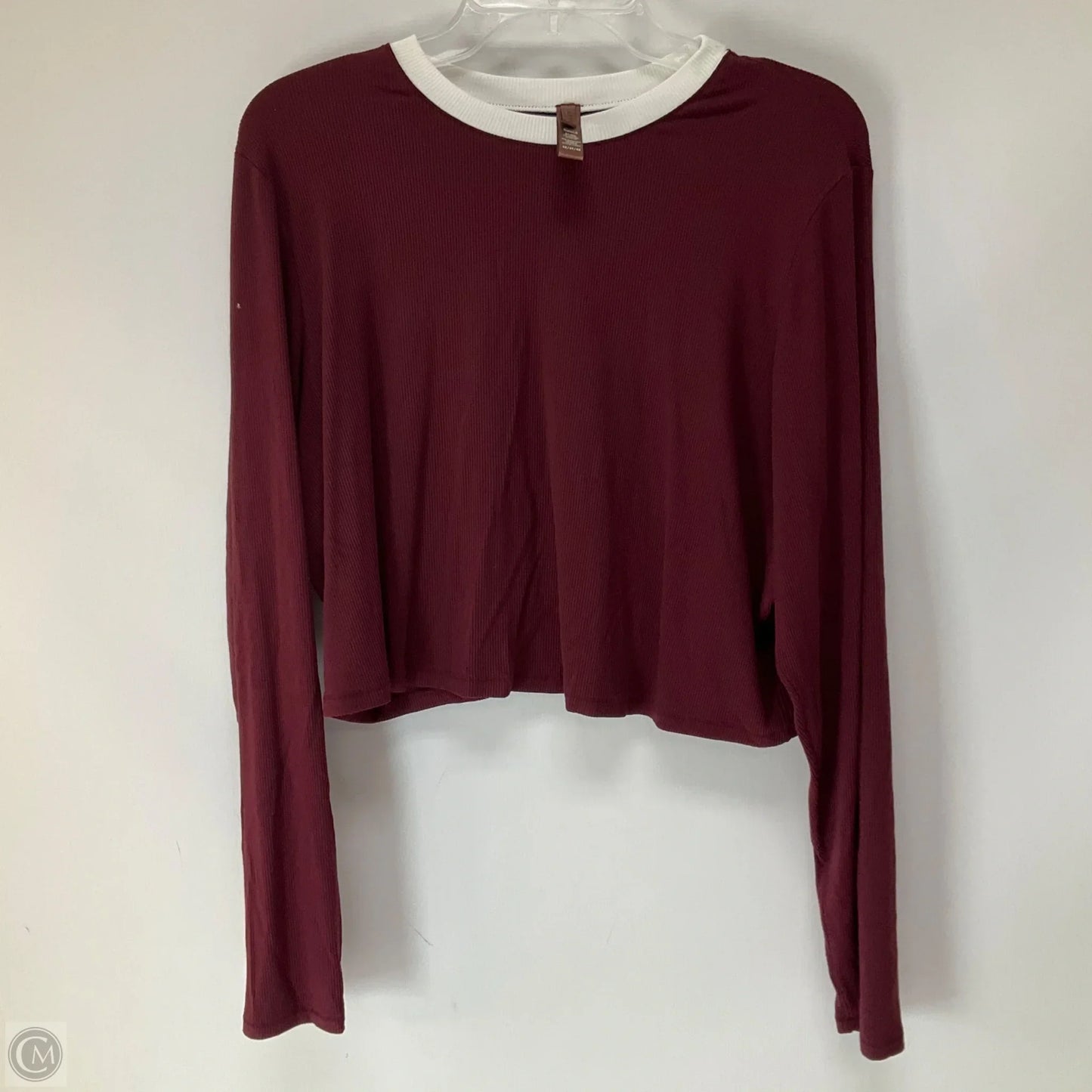 Top Long Sleeve By Skims In Maroon, Size: 4x