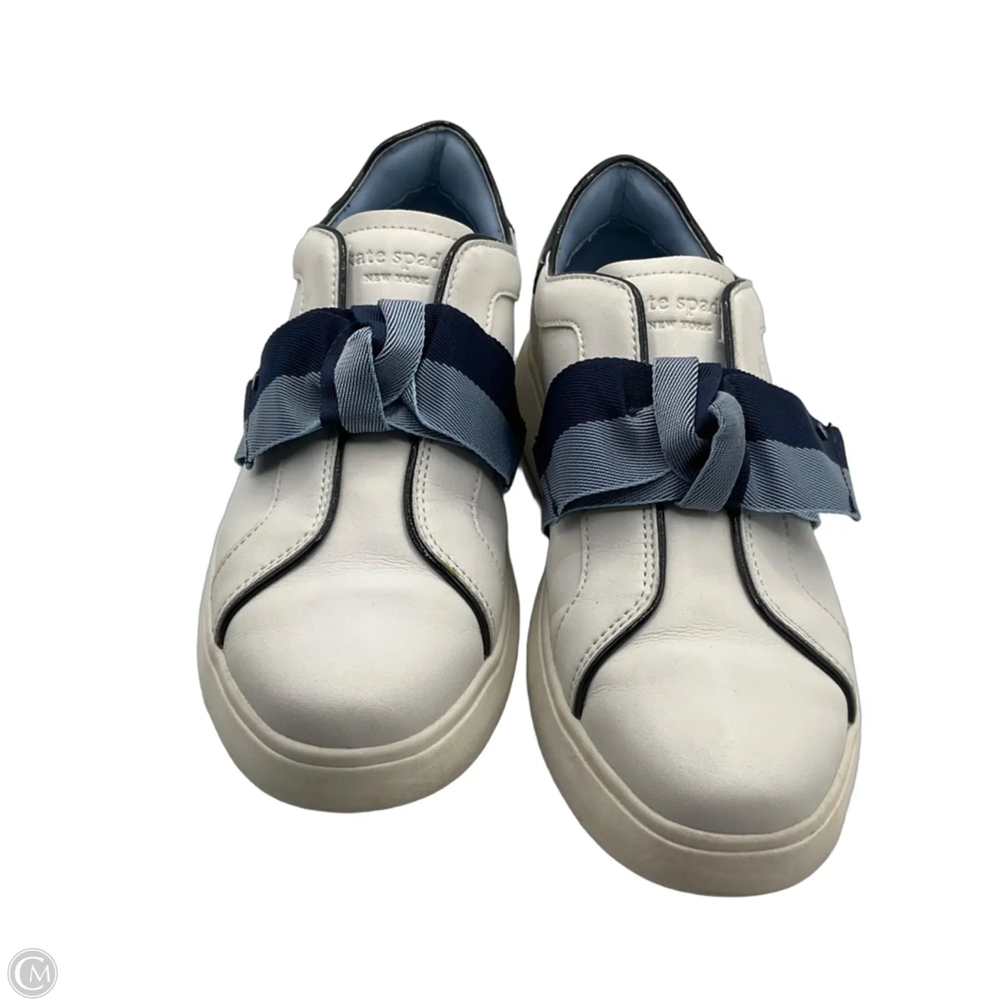 Shoes Designer By Kate Spade In Blue & White, Size: 7.5
