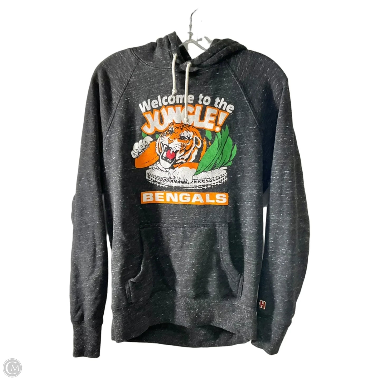Athletic Sweatshirt Hoodie By Homage In Grey, Size: S