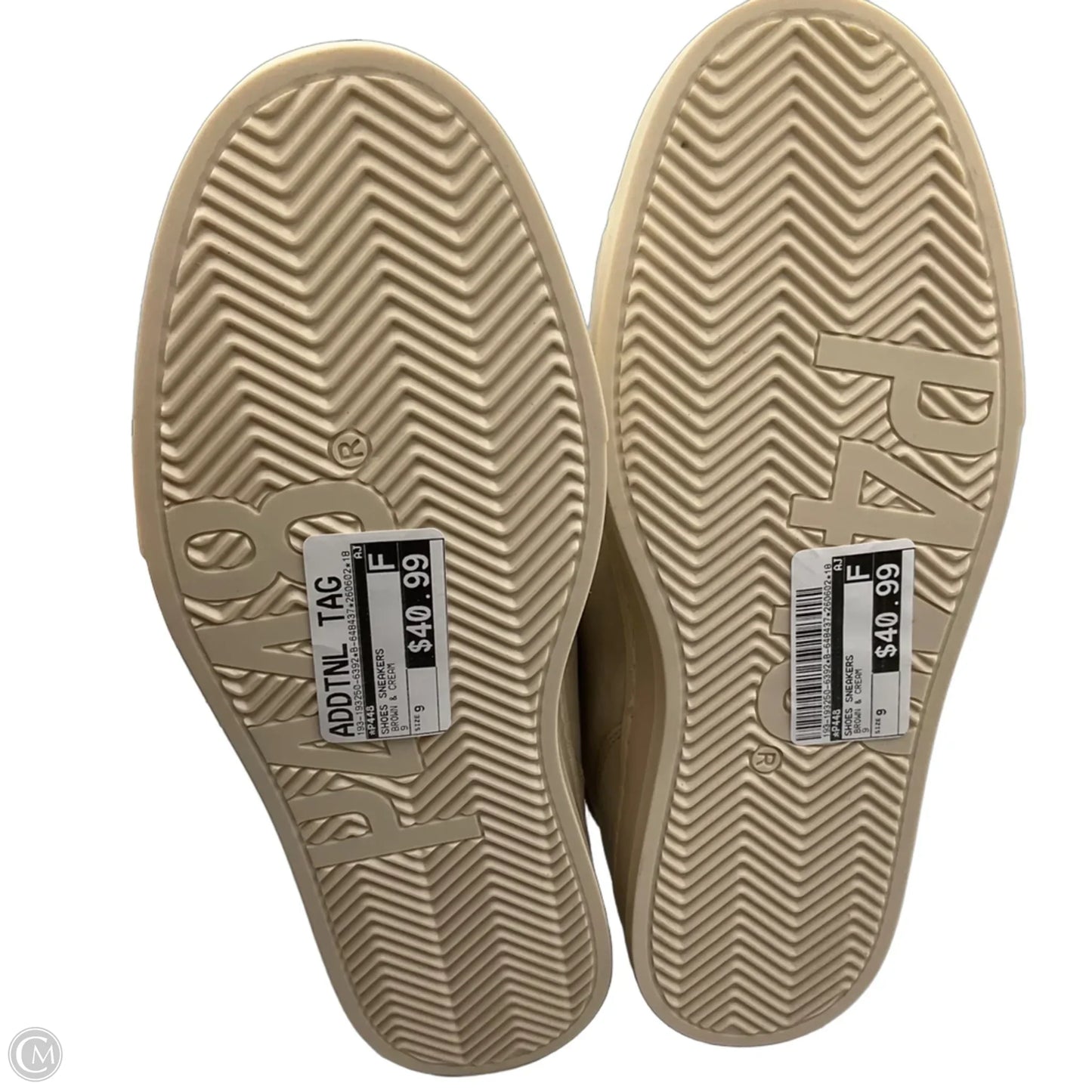 Shoes Sneakers By P448 In Brown & Cream, Size: 9