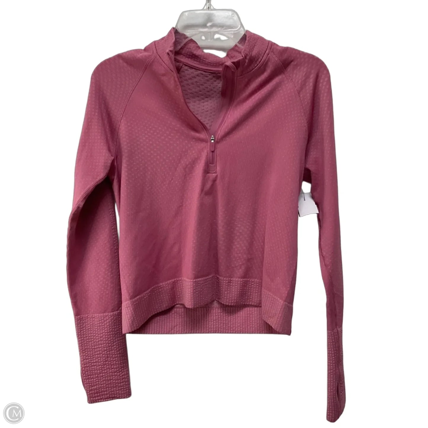 Athletic Top Long Sleeve Collar By Lululemon In Pink, Size: 6