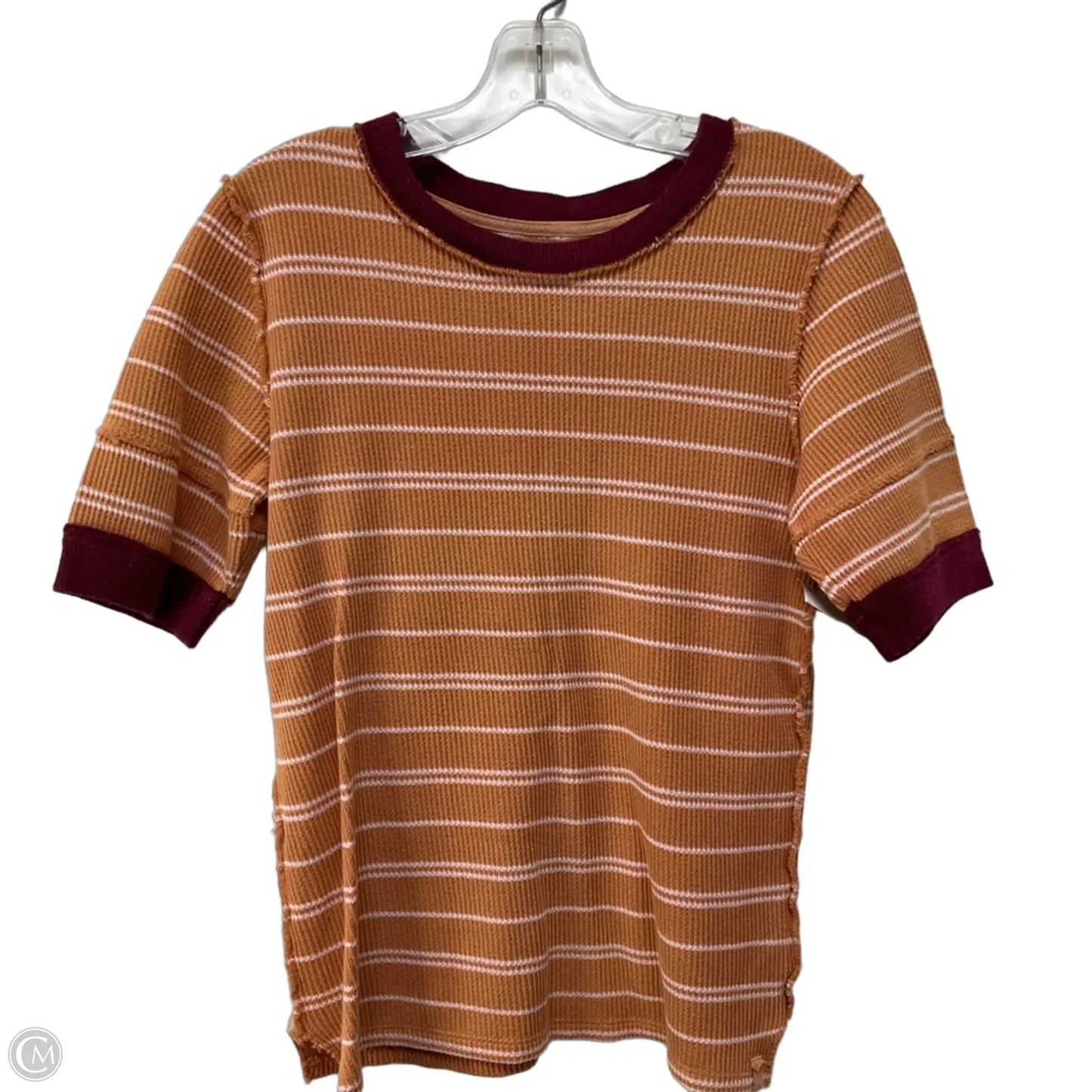 Top Short Sleeve By We The Free In Striped Pattern, Size: L