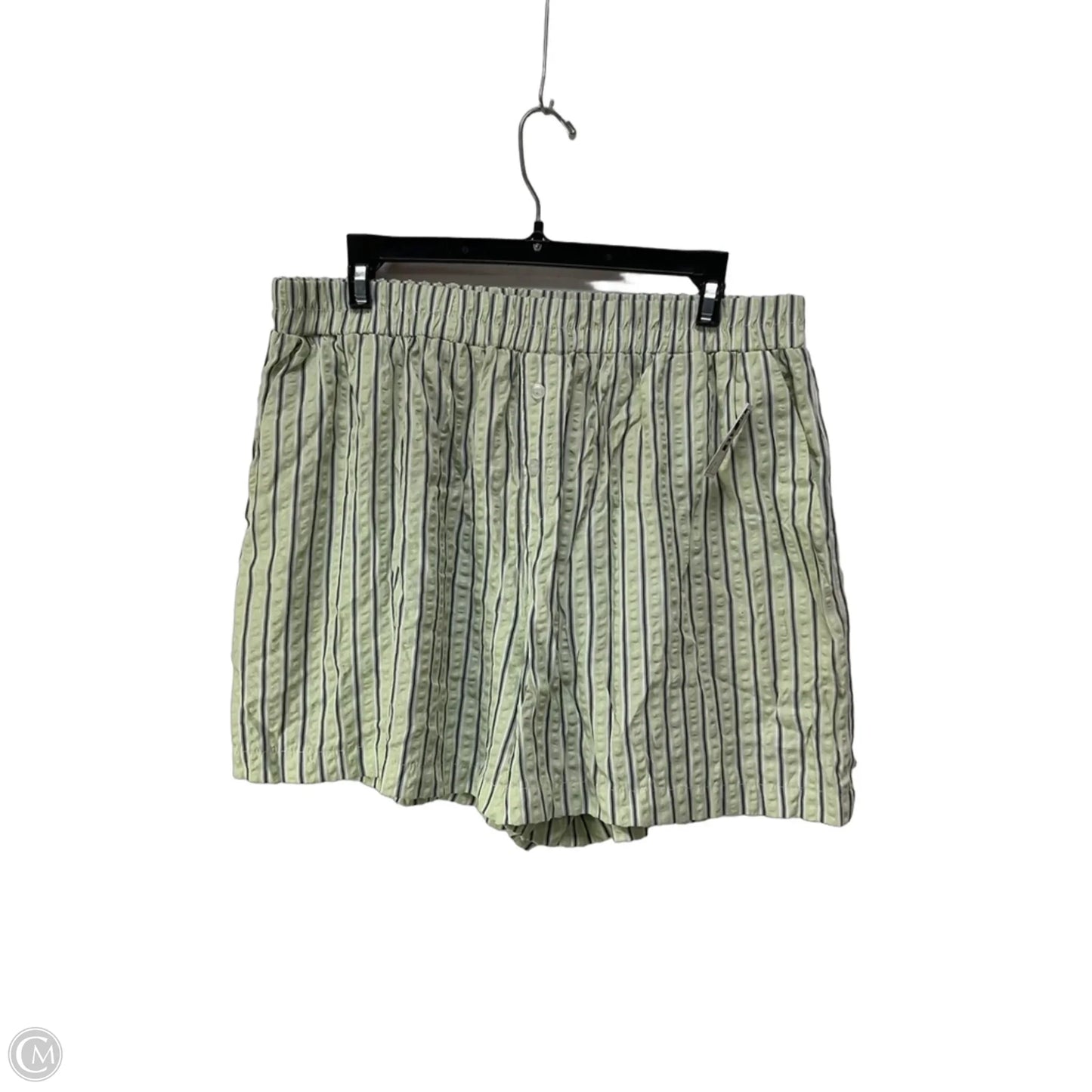 Shorts By Happily Grey In Striped Pattern, Size: Xl