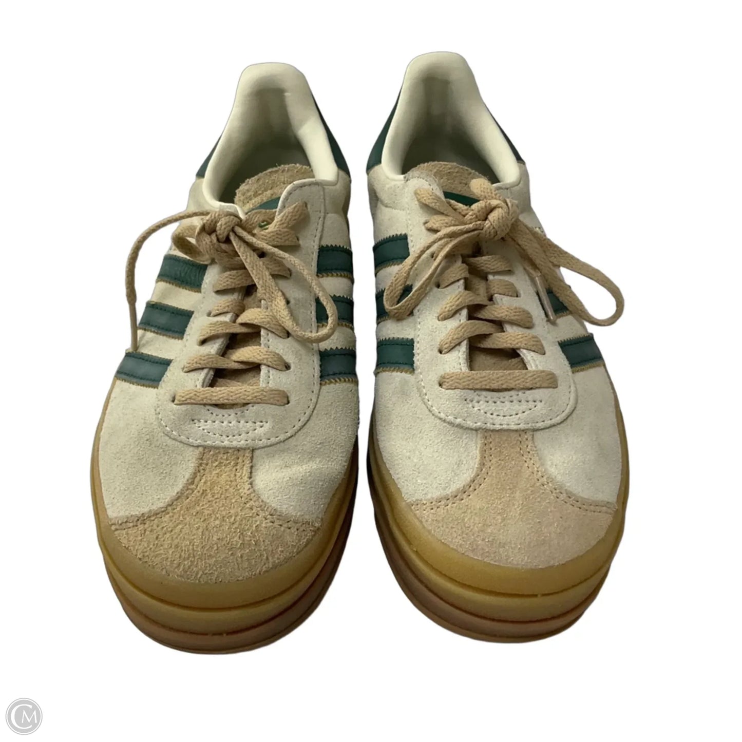 Shoes Sneakers By Adidas In Green & Tan, Size: 8.5