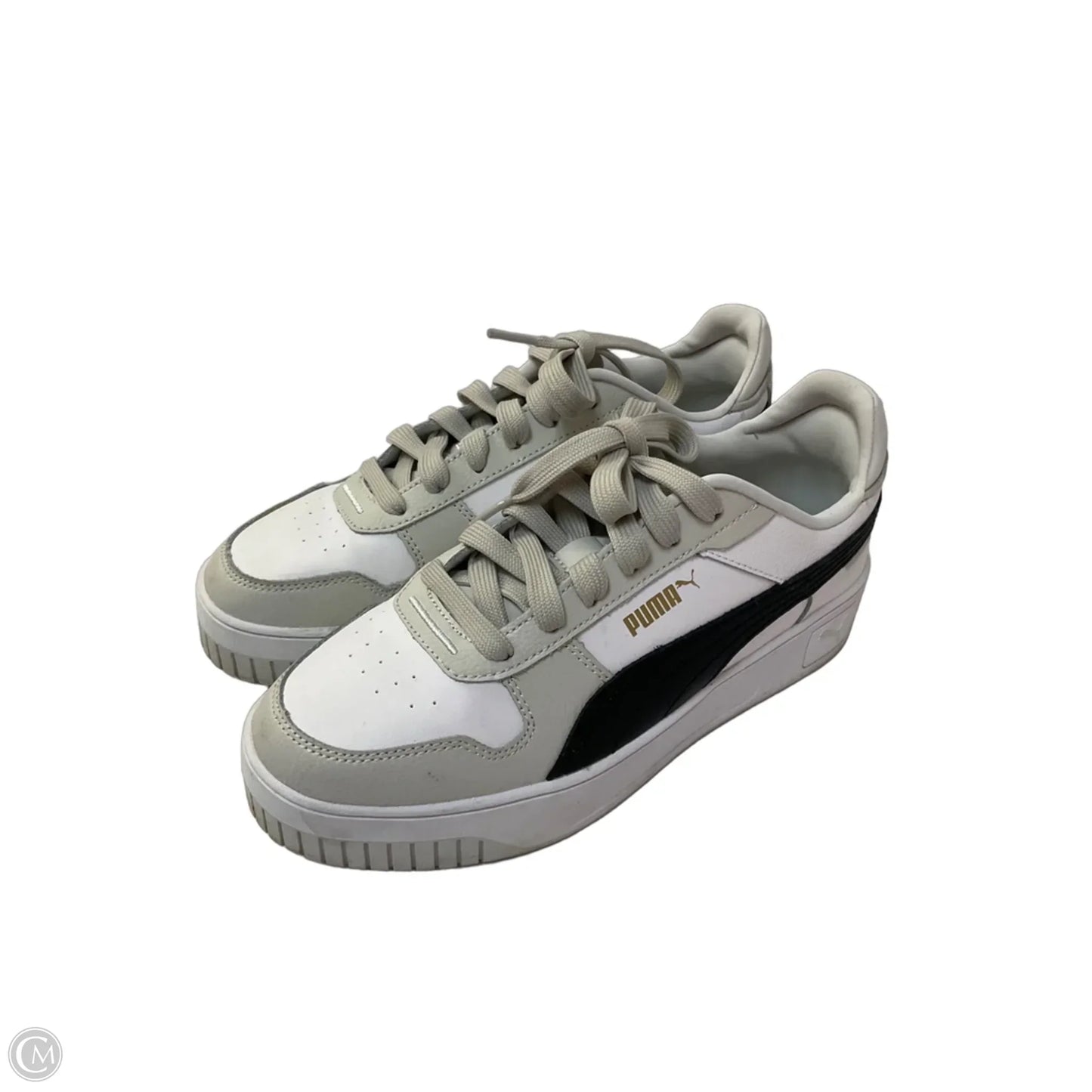 Shoes Sneakers By Puma In Black & White, Size: 5