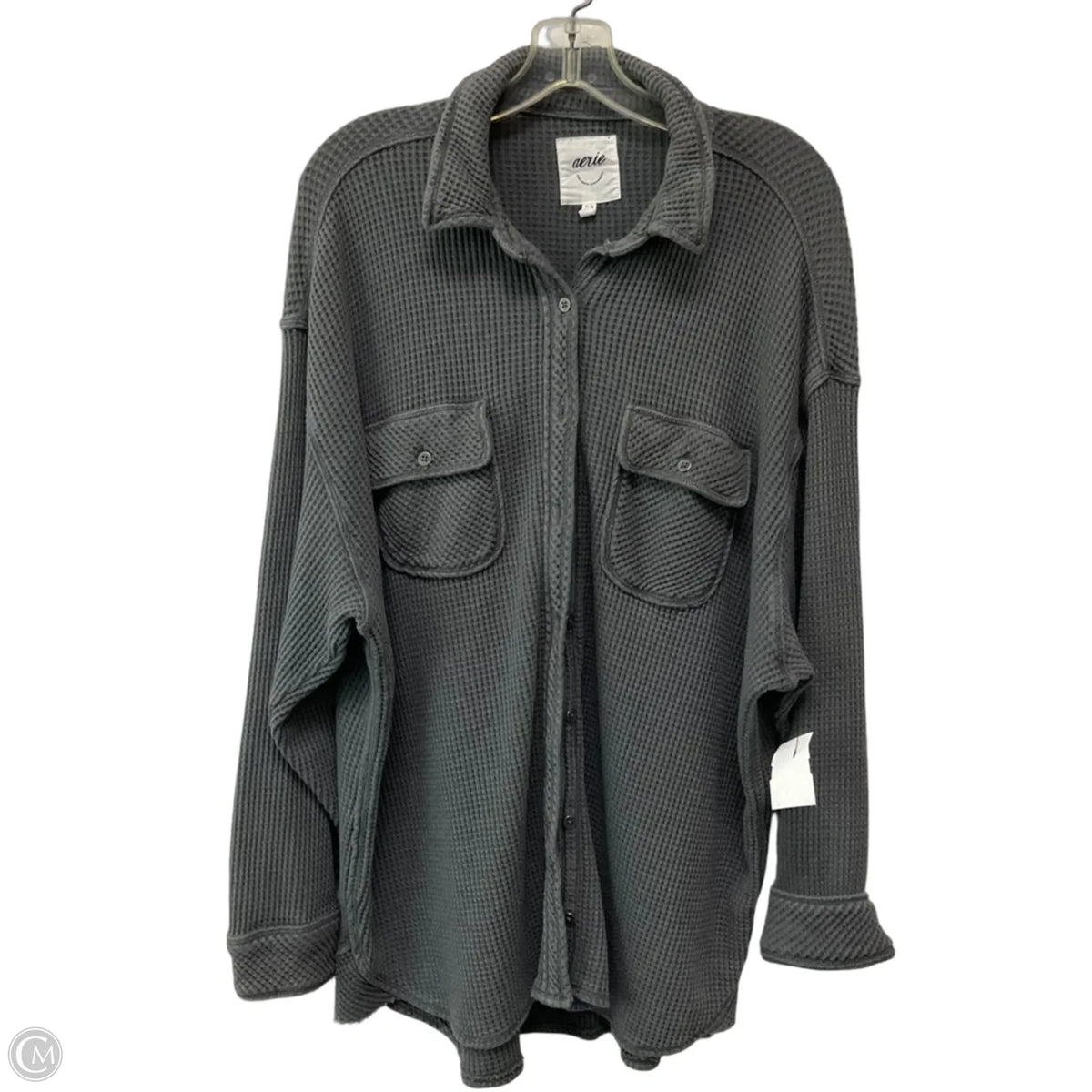 Jacket Shirt By Aerie In Grey, Size: M