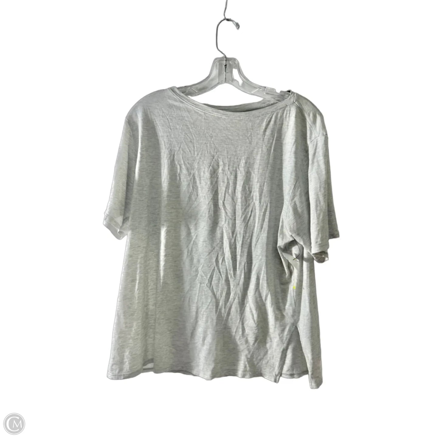 Athletic Top Short Sleeve By Lululemon In Grey, Size: 8