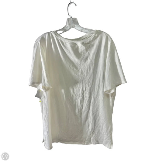 Athletic Top Short Sleeve By Lululemon In White, Size: 8