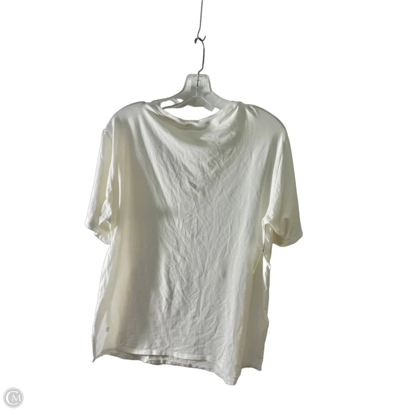 Athletic Top Short Sleeve By Lululemon In White, Size: 8