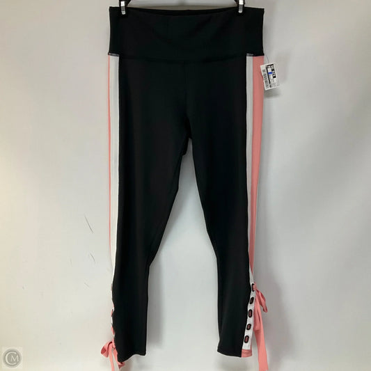 Athletic Leggings By Cma In Black & Pink, Size: L