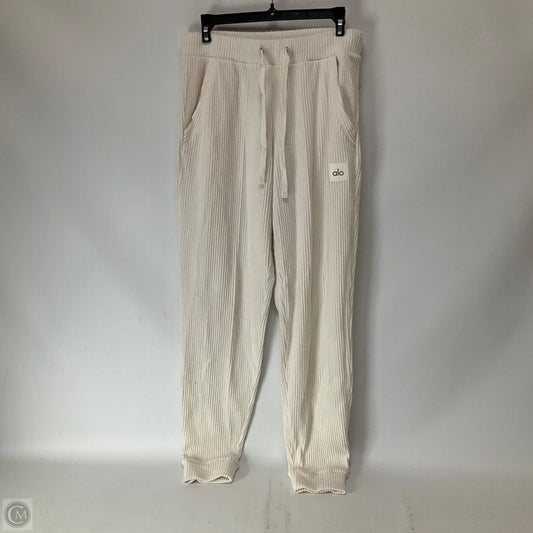 Athletic Pants By Alo In Cream, Size: M
