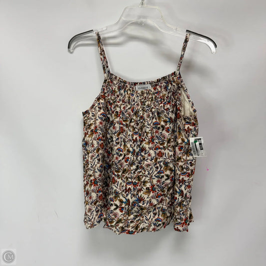 Top Sleeveless By Evereve In Floral Print, Size: M