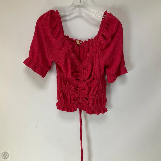 Top Short Sleeve By Pilcro In Pink, Size: S