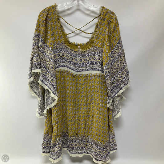 Dress Casual Short By Free People In Blue & Yellow, Size: S