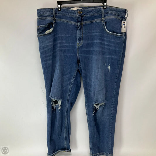 Jeans Straight By Pilcro In Blue Denim, Size: 20