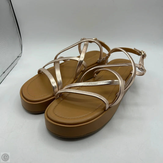 Sandals Flats By Anthropologie In Gold, Size: 10
