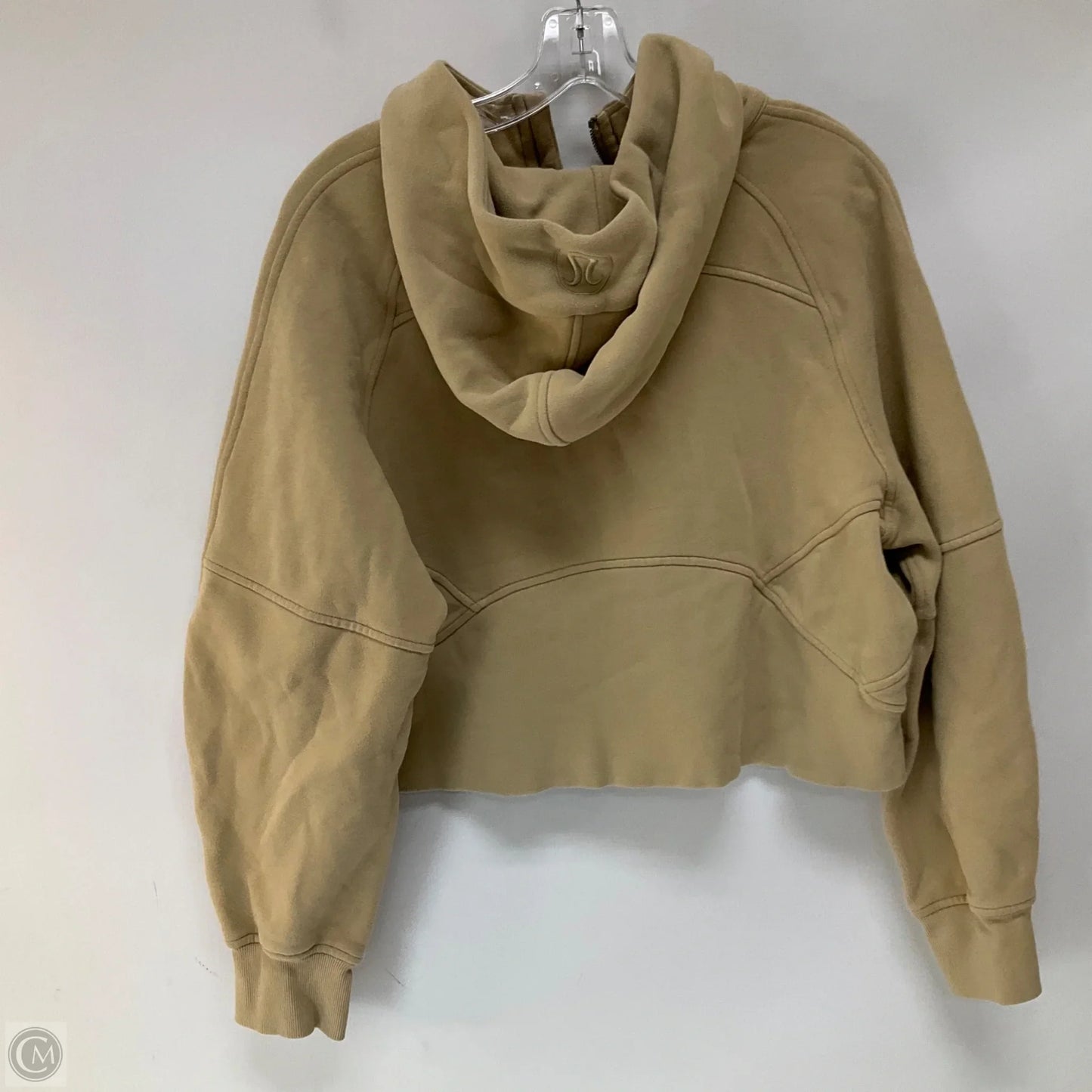 Athletic Sweatshirt Hoodie By Lululemon In Beige, Size: M