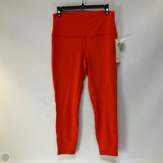 Athletic Leggings By Lululemon In Orange, Size: 10