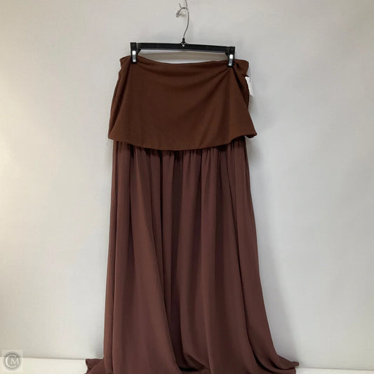 Dress Casual Midi By Anthropologie In Brown, Size: M