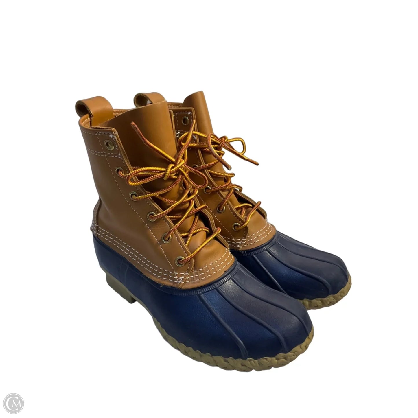 Boots Rain By L.l. Bean In Blue & Brown, Size: 7