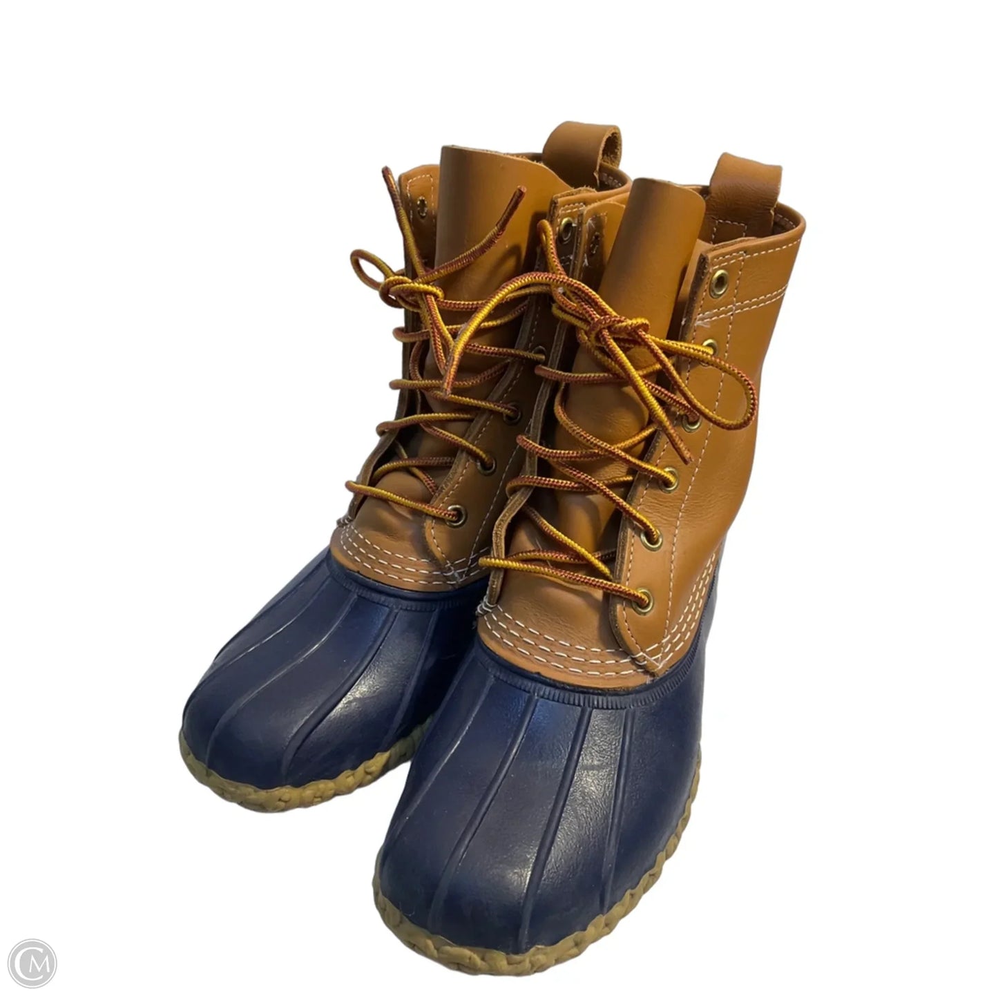 Boots Rain By L.l. Bean In Blue & Brown, Size: 7