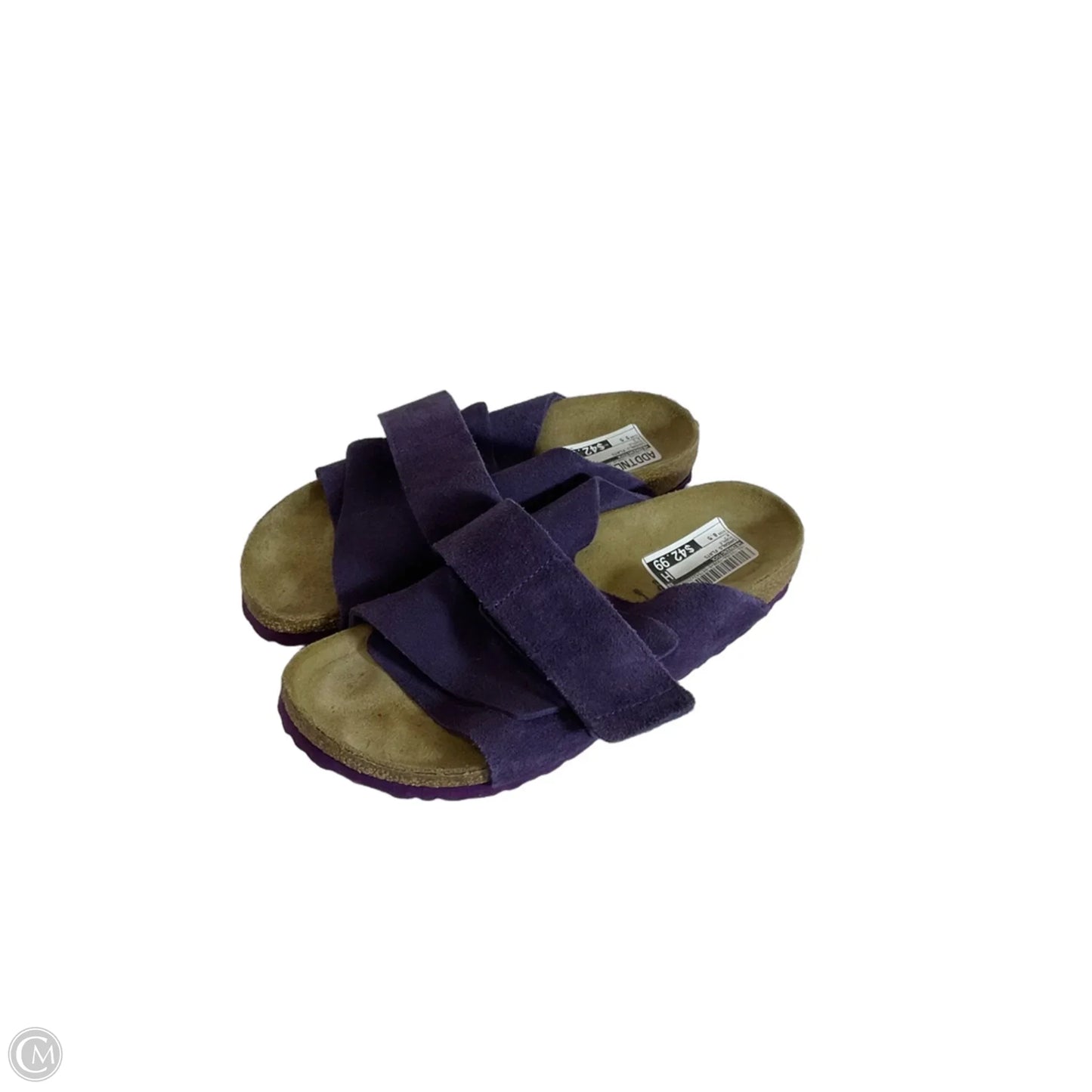 Sandals Flats By Birkenstock In Purple, Size: 8.5