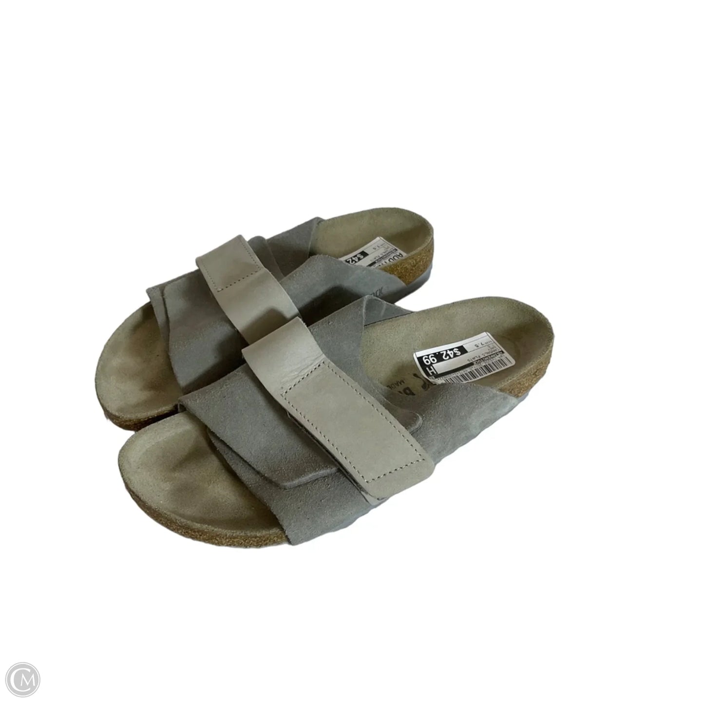 Sandals Flats By Birkenstock In Grey, Size: 7.5