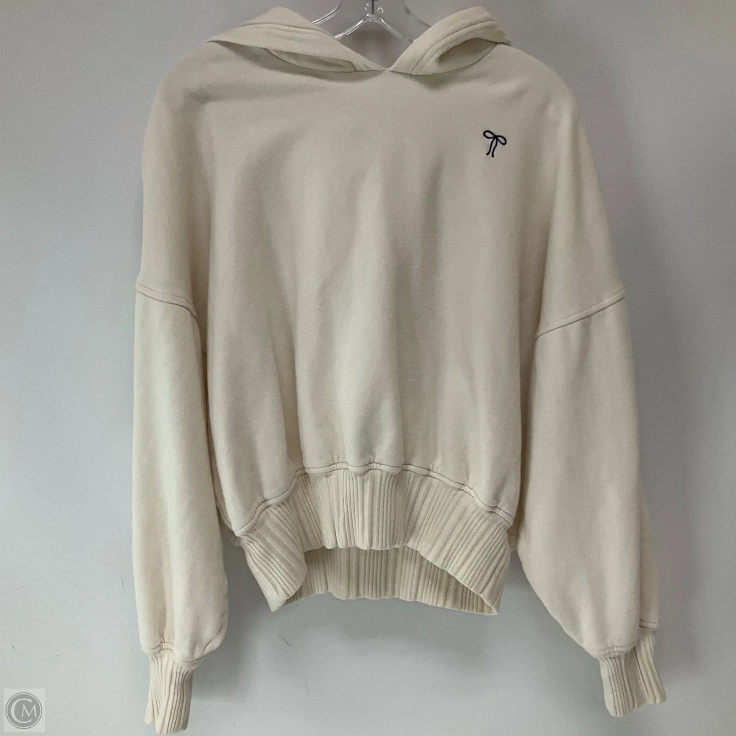 Sweatshirt Hoodie By Aerie In White, Size: L