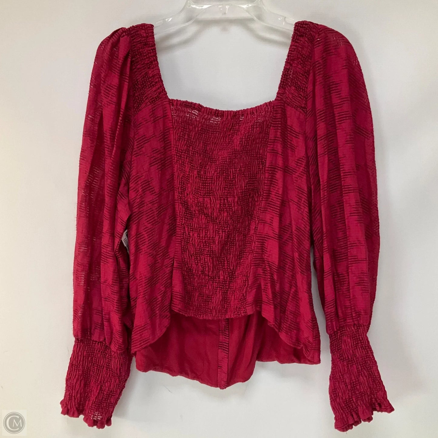 Top Long Sleeve By Anthropologie In Pink, Size: 1x