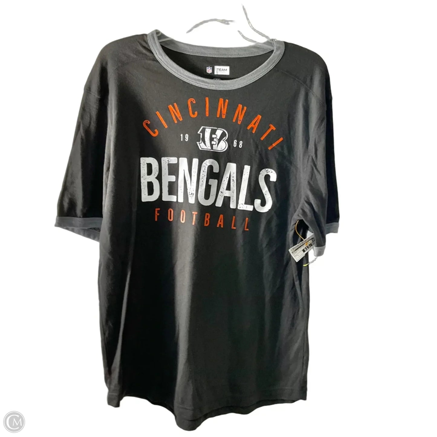 Athletic Top Short Sleeve By Nfl In Black, Size: L