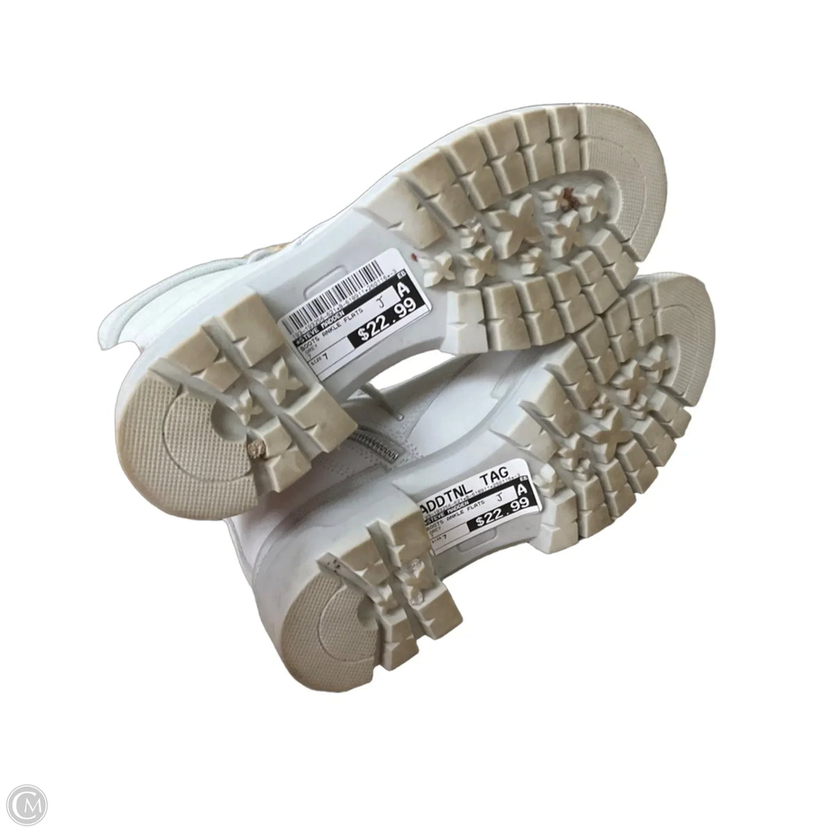 Boots Ankle Flats By Steve Madden In Grey, Size: 7