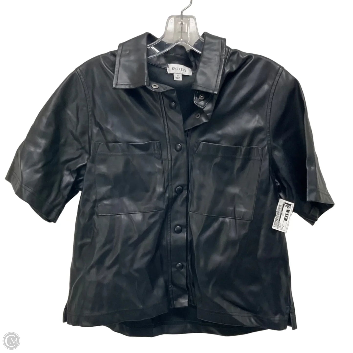 Top Short Sleeve By Evereve In Black, Size: M