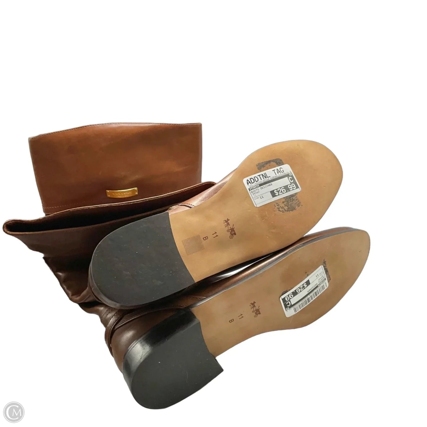 Boots Designer By Coach In Brown, Size: 11